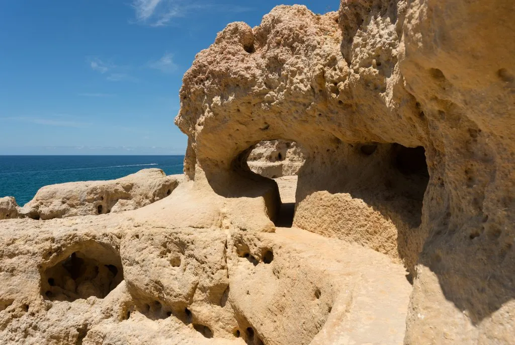 Algar Seco rock formations in Carvoeiro, Algarve